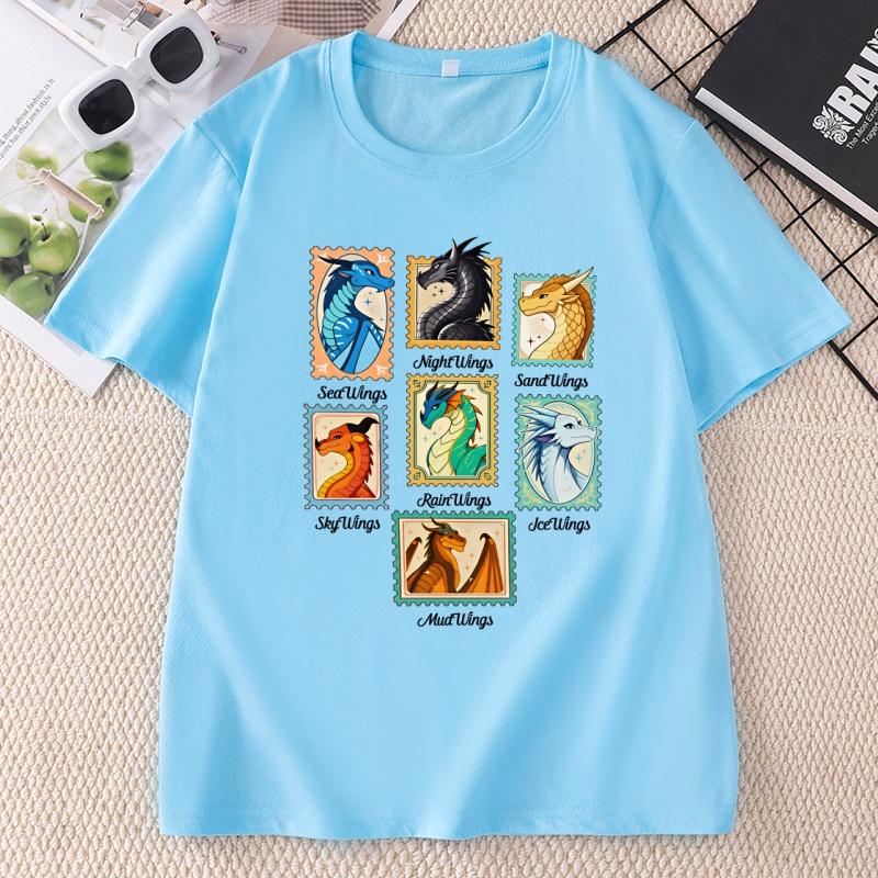Wings of Fire Dragons Tshirt Unisex Unisex Dragon Lover Graphic T Shirts Casual Round Neck Printed Short Sleeve Tshirt Unisex Tees