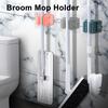 2 шт., держатель для метлы, настенный органайзер для швабры, держатель для щетки, вешалка для метлы, стеллаж для хранения, кухонная вешалка, зажим, бесшовный крючок для швабры
