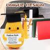 Crochet Doll Handmade Plush Positive Duck Inspirational Card Knitted Doll Backpack Accessory