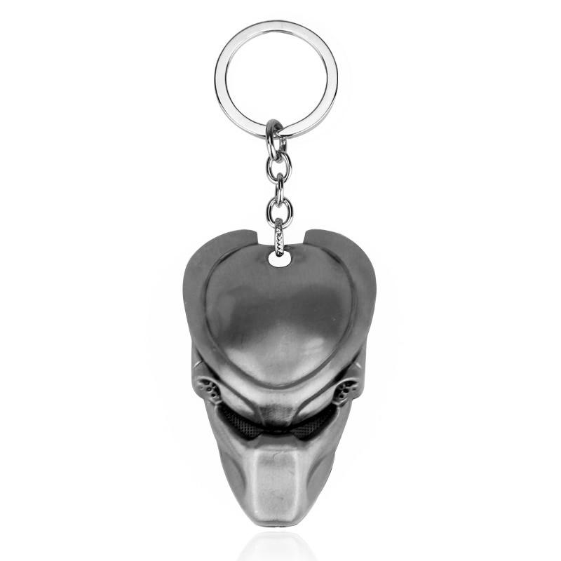 Horror Movie Alien Figure Mask Keychain Predator Head Pendant Keychain Men Jewelry Collier