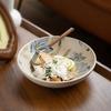 Миска средневековая 8-дюймовая керамическая миска с кунжутной глазурью открытая овощная миска салатница большая глубокая тарелка распродажа