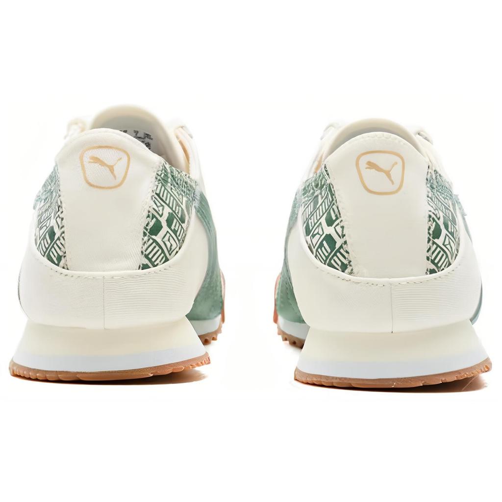 Новые кроссовки PUMA Roma с низким верхом, устойчивые к истиранию, дышащие, влагоотводящие, унисекс, бело-зеленые 398332-05