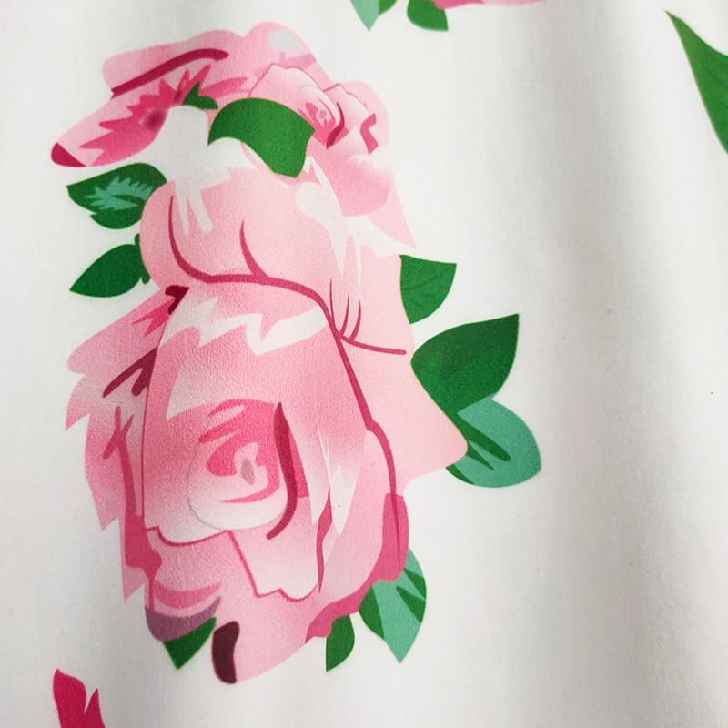 Милая футболка с большим цветком для девочек, модные летние детские топы, футболки с милым принтом, детские футболки с круглым вырезом