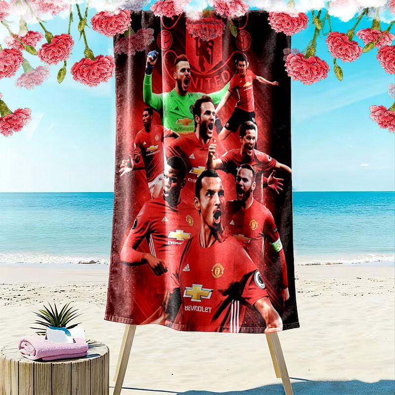 Pure MUFC Pride Print Beach Towel, Large Soft Quick Dry Towel for Beach Camping Swimming