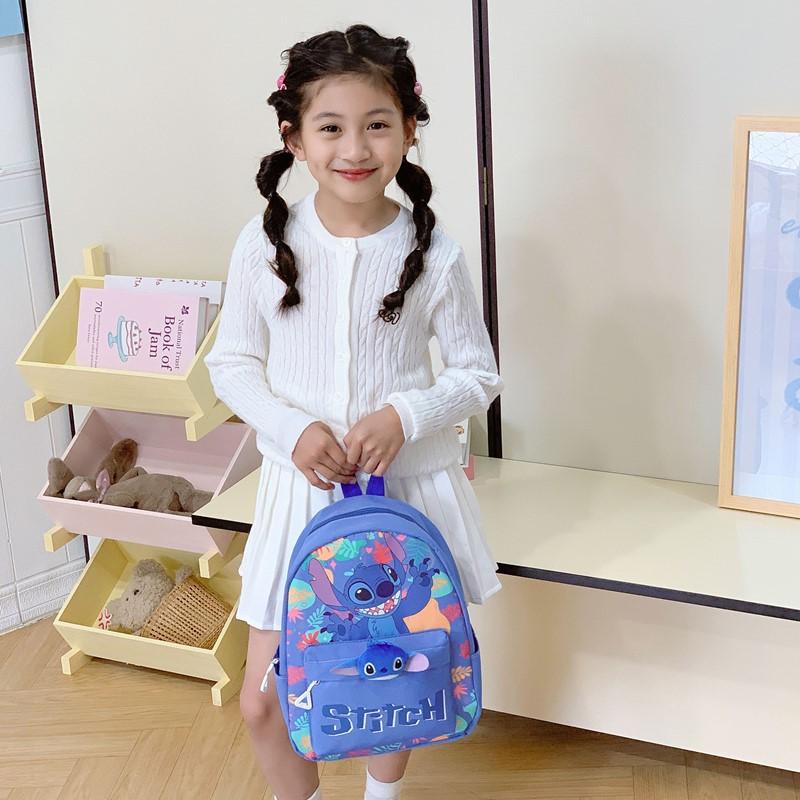 Casual Children'S Backpack Cute Cartoon Print Boys And Girls Backpack Kindergarten Primary School Bag