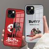 B-Buffy The Vampire Slayer Phone Case For IPhone 17 Air 16 E Pro Max 15 14 13 Mini 12 Pro 11 Max Plus Black Glass Cover