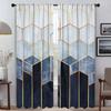 Geometric Anti-mosquito Curtains 2 Pieces Shades Home Interior Curtains for Camera Tulle for Bedroom Partition Window Curtain