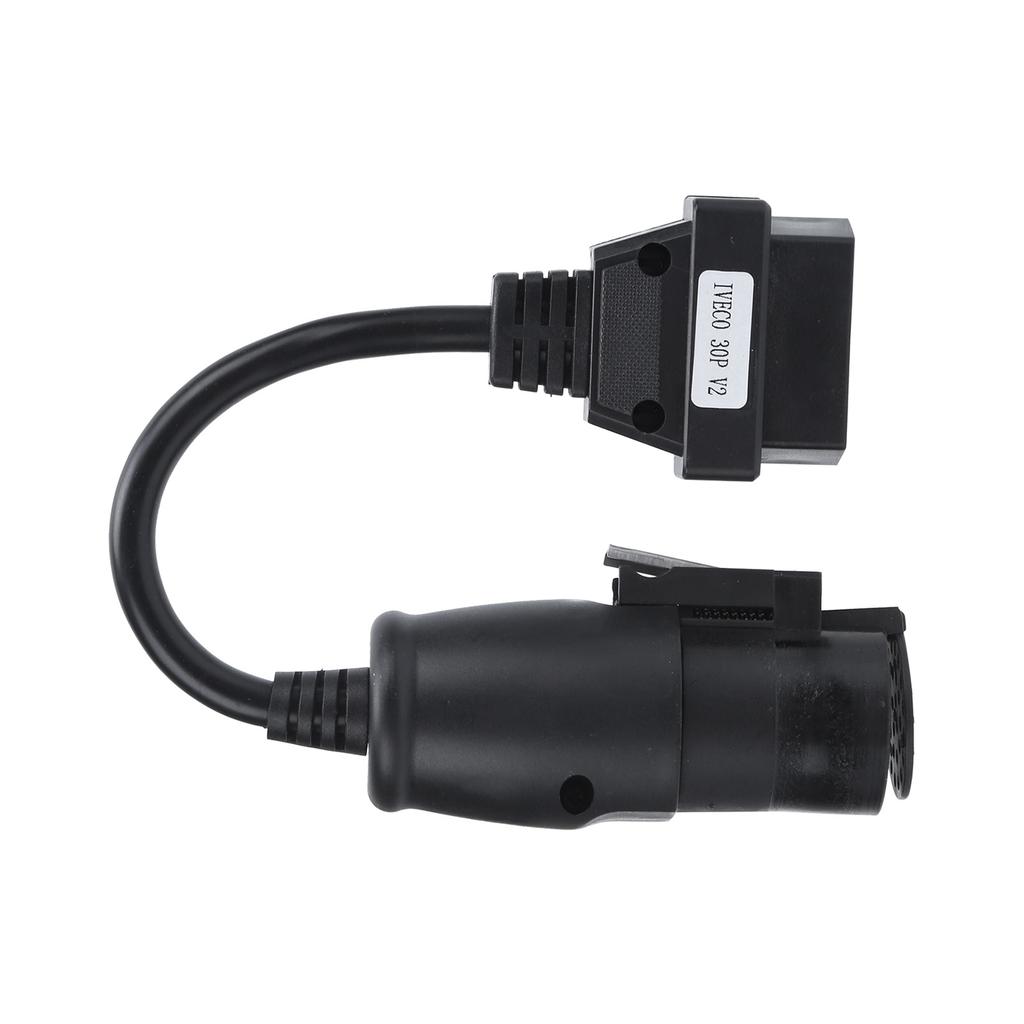 OBD2 30-контактный?16-контактный диагностический кабель-адаптер длиной 250 мм9,8 дюймов для замены грузовиков IVECO