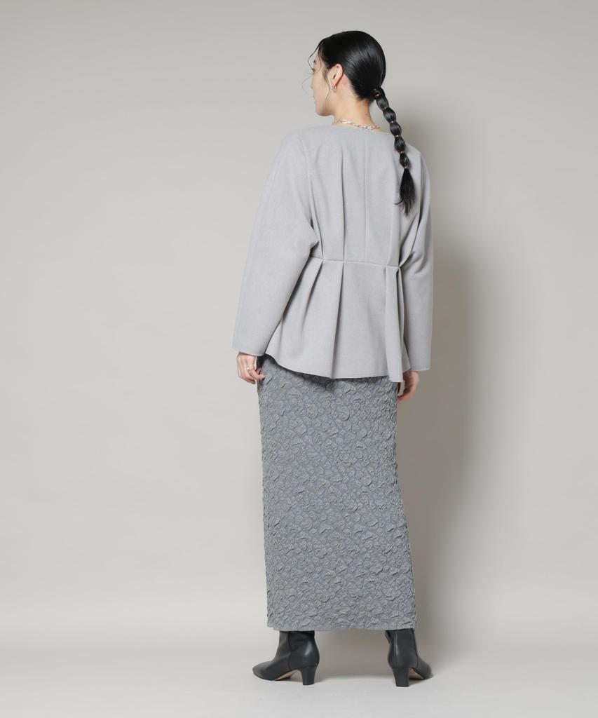 Nano Universe Жаккардовая облегающая юбка размера S для женщин, ламе, 020, серый, 669-5230317