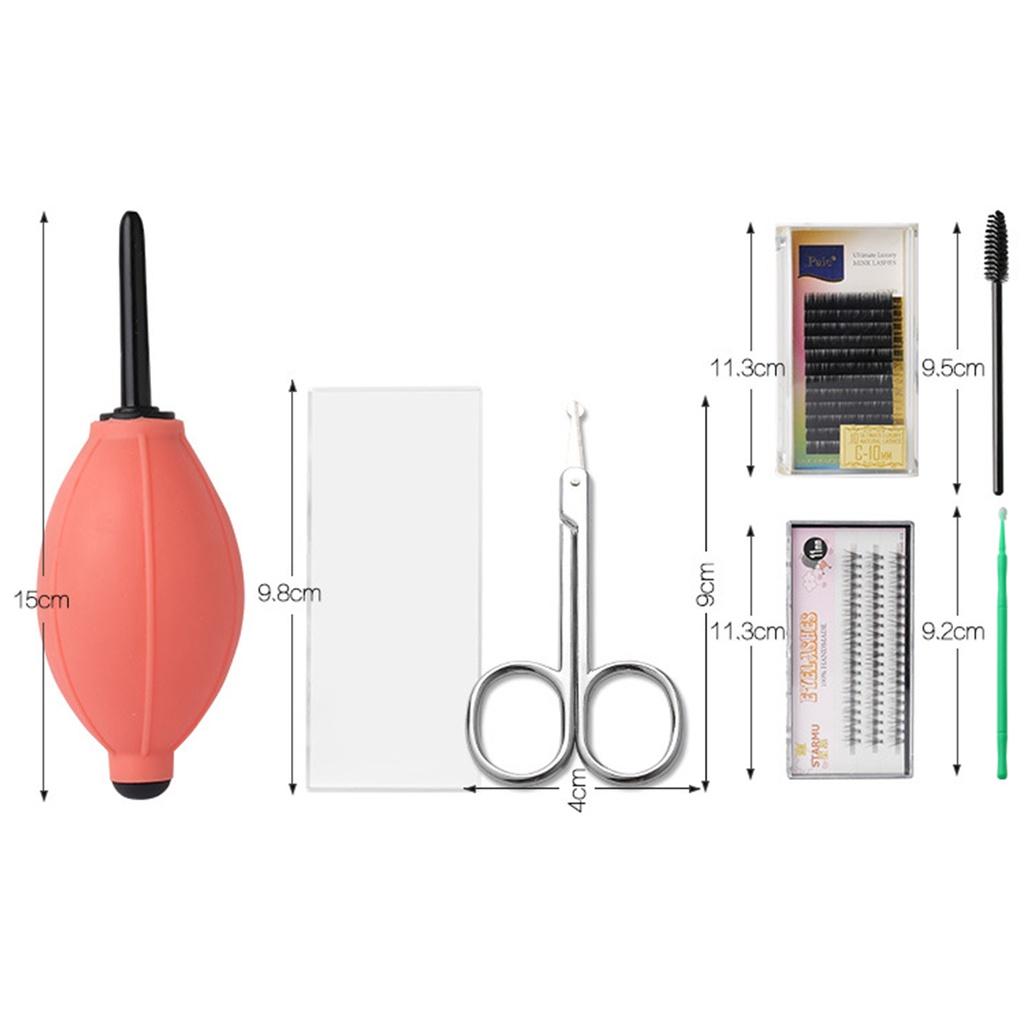 Профессиональный набор для наращивания ресниц, набор для макияжа, полуперманентный макияж, индивидуальное наращивание ресниц, завивка, клей, наборы инструментов с сумкой 16 в 1