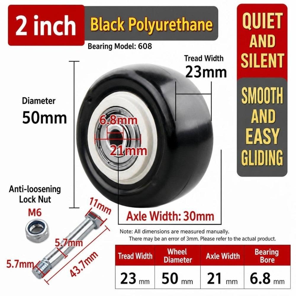 Double Bearings Caster Wheel High Load Capacity Roller Wheel Durable Trolley Wheel Industrial Move