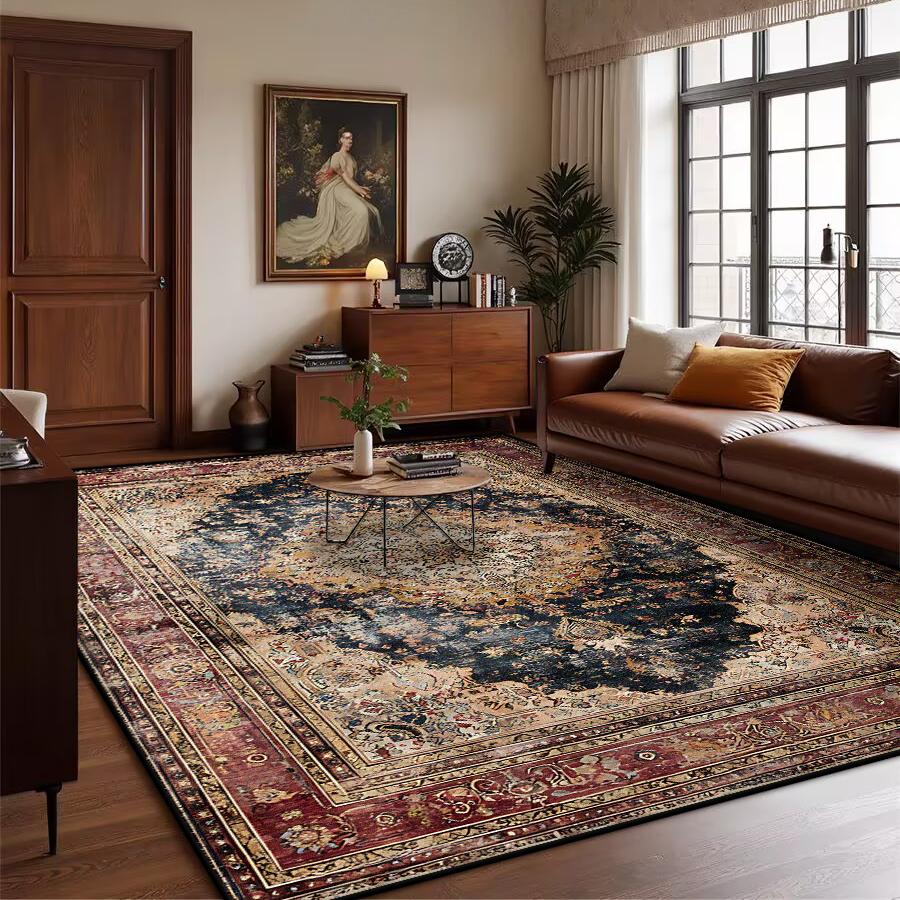 Ретро Богемный Персидский Роскошный Ковер для Гостиной Удобный Мягкий Нескользящий Коврик для Спальни Классический Придверный Коврик Моющийся