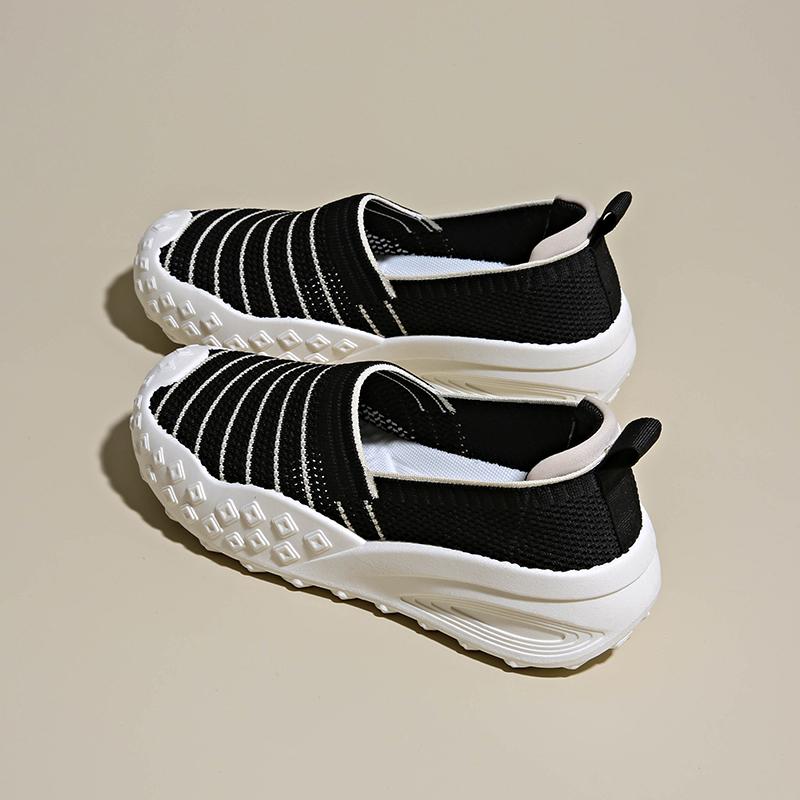 Loafer Cloth Shoes Women's Flat Loafers Women New Style Korean Black Casual Mesh Zapatillas Mujer Espadrilles Mujer Summer Soft