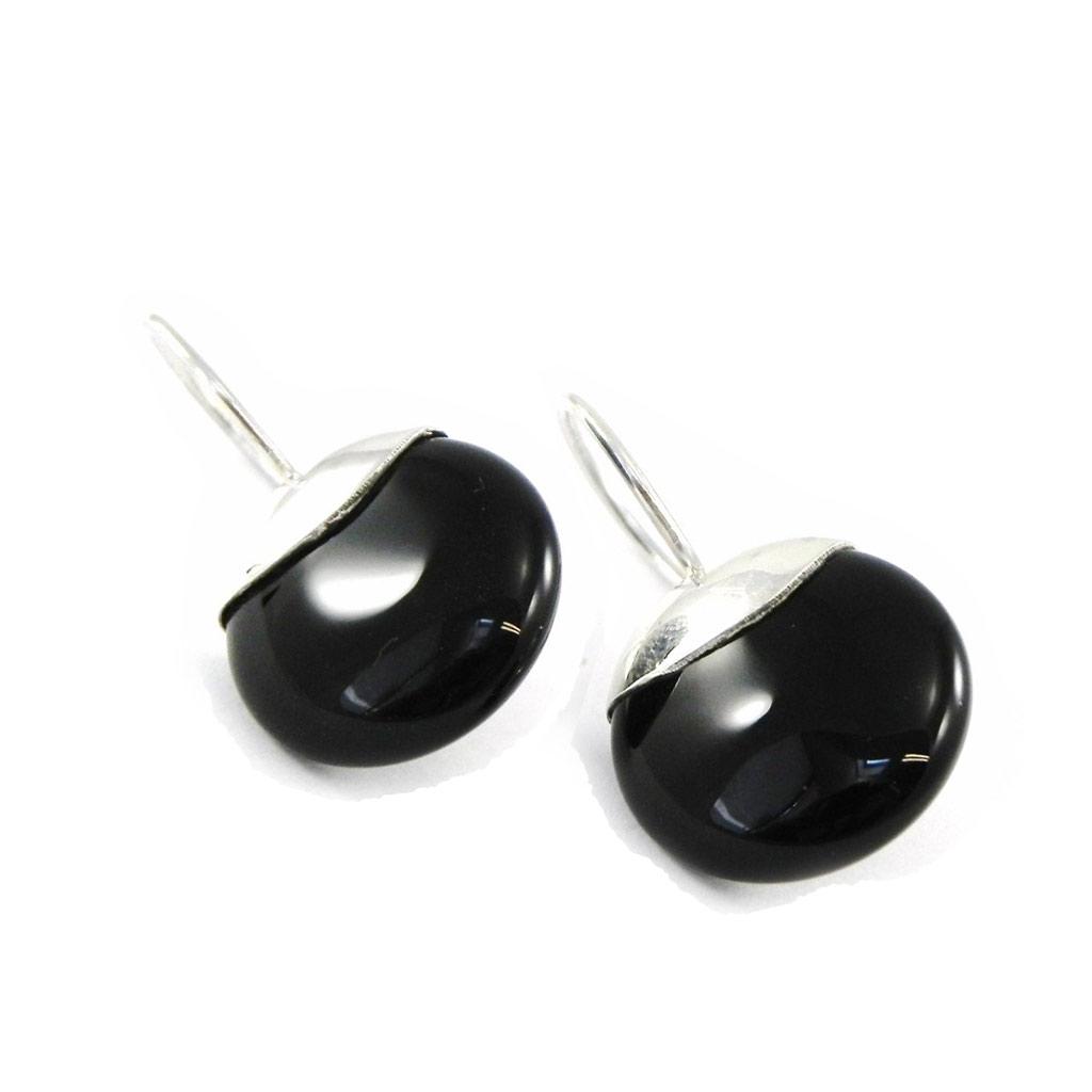 Les Trésors De Lily [H6514] - Серебряные серьги с ониксом «Ева».