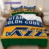 Utah Jazz Basketball Spirit Bedding(1 * duvet cover + 2 * pillowcase, without core)Soft and comfortable Christmas birthday gift Bedding set
