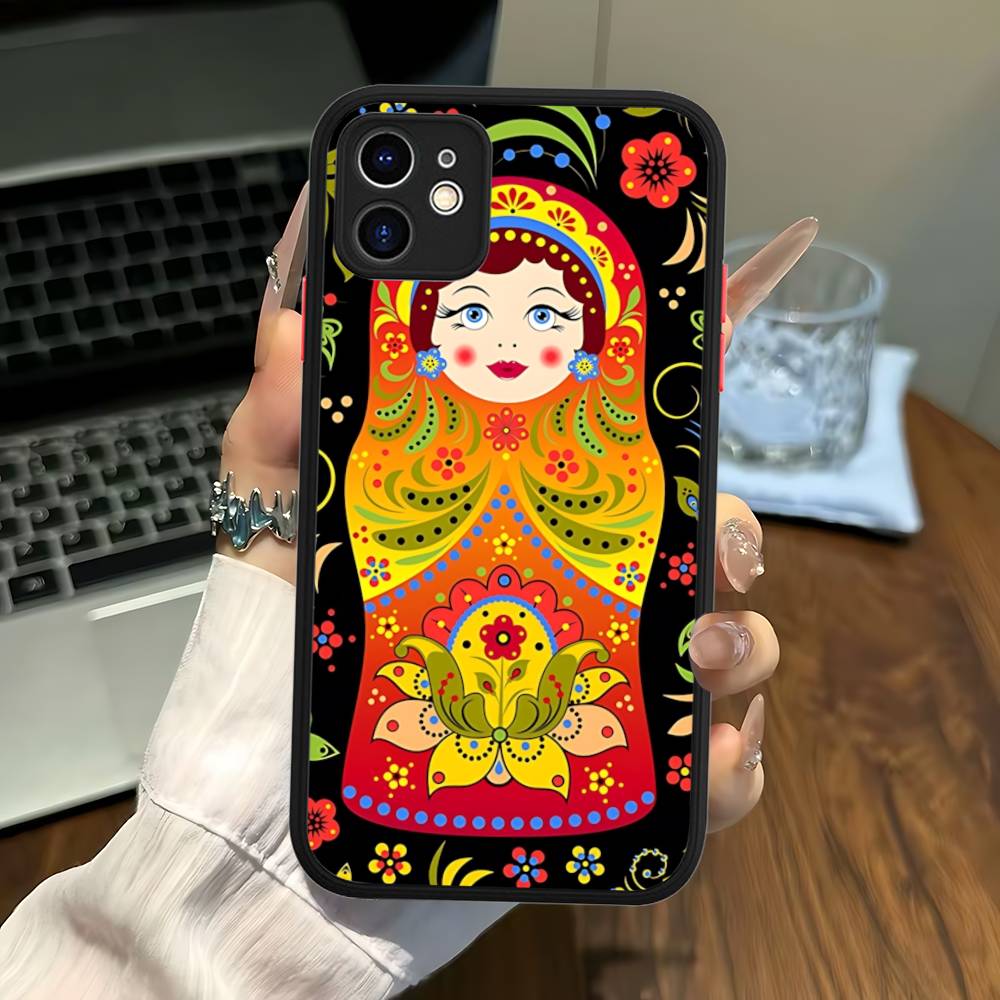 Классический чехол-матрешка для телефона iPhone 16 15 14 11 12 13 Pro Max Plus 12 XS Max, задняя крышка, матовый чехол