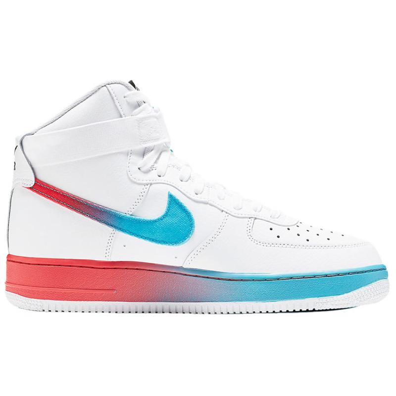 Nike Кроссовки Air Force 1 High Gradient Белые Синий Фьюри Ember Glow CJ0525-100