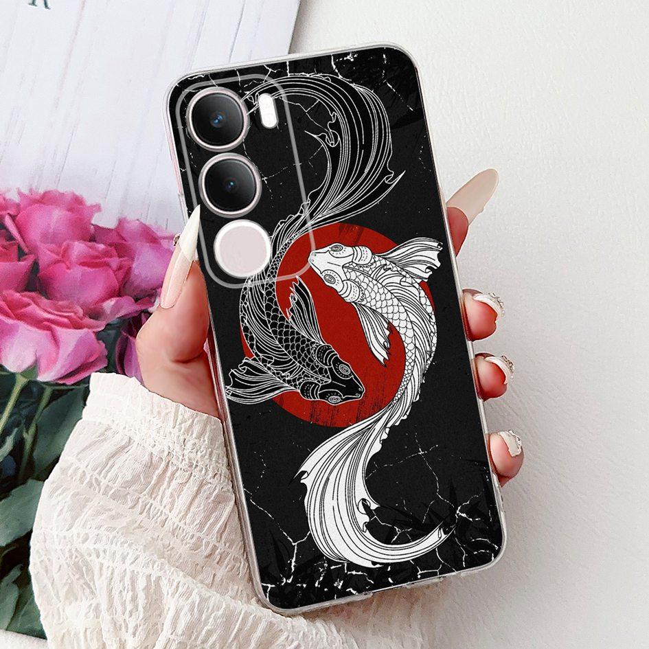 Silicone Case For Vivo Y19s V2419 Cover Lovely Cat Butterfly Cartoon Soft Back Protective Shell For Vivo Y19s 4G Y 19s TPU Coque