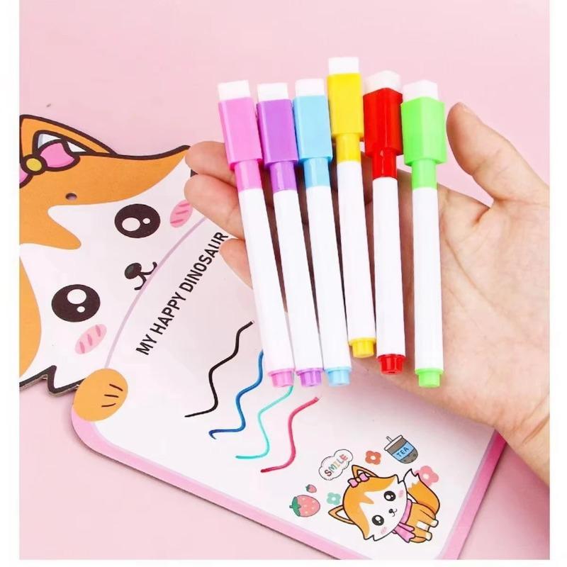 Set of 8 Small-sized Magnetic Whiteboard Dry Erase Markers for Children's Graffiti, Small Drawing Pens In Color, Convenient