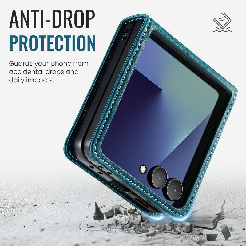 Роскошный кожаный чехол для Samsung Galaxy Z Flip 7 Flip7 5G 2025 Классическая книга Funda Samsung Z Flip 7 Чехол для телефона Etui