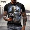 Футболки с рисунком ужасов и смерти сатаны для мужчин и женщин, 3D-принт, уличные трендовые футболки, летняя свободная мужская и детская одежда, топы с коротким рукавом