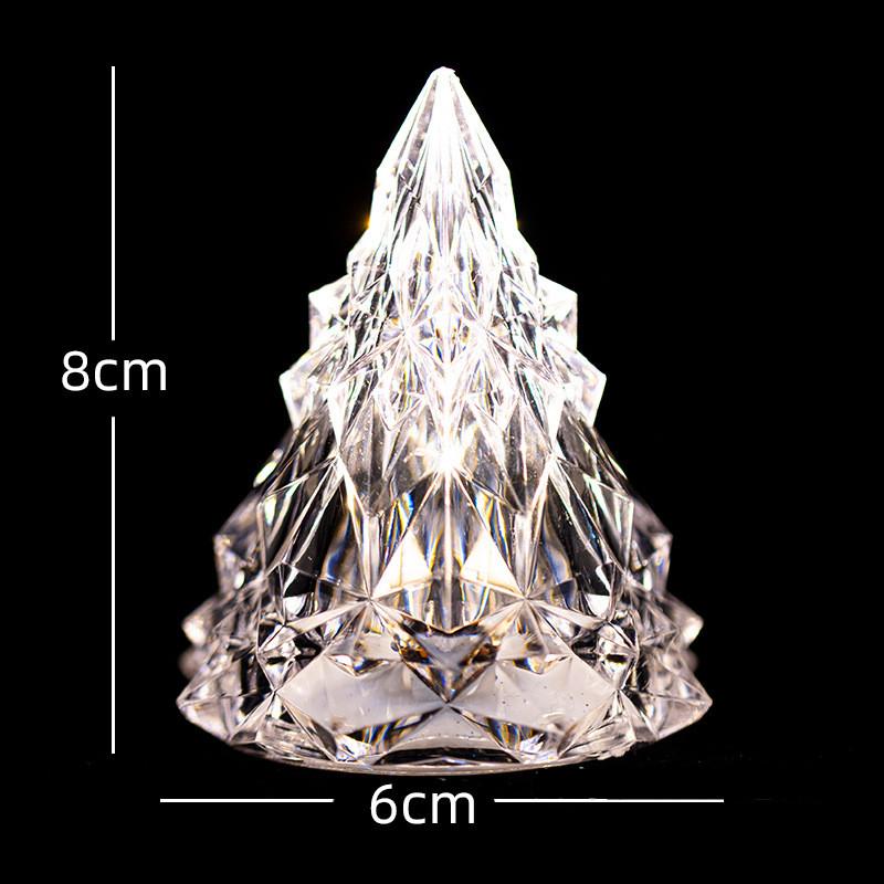Креативная настольная лампа в форме рождественской елки с кристаллами и бриллиантами, настольная лампа, мини-ночник, свеча, атмосфера, ночник