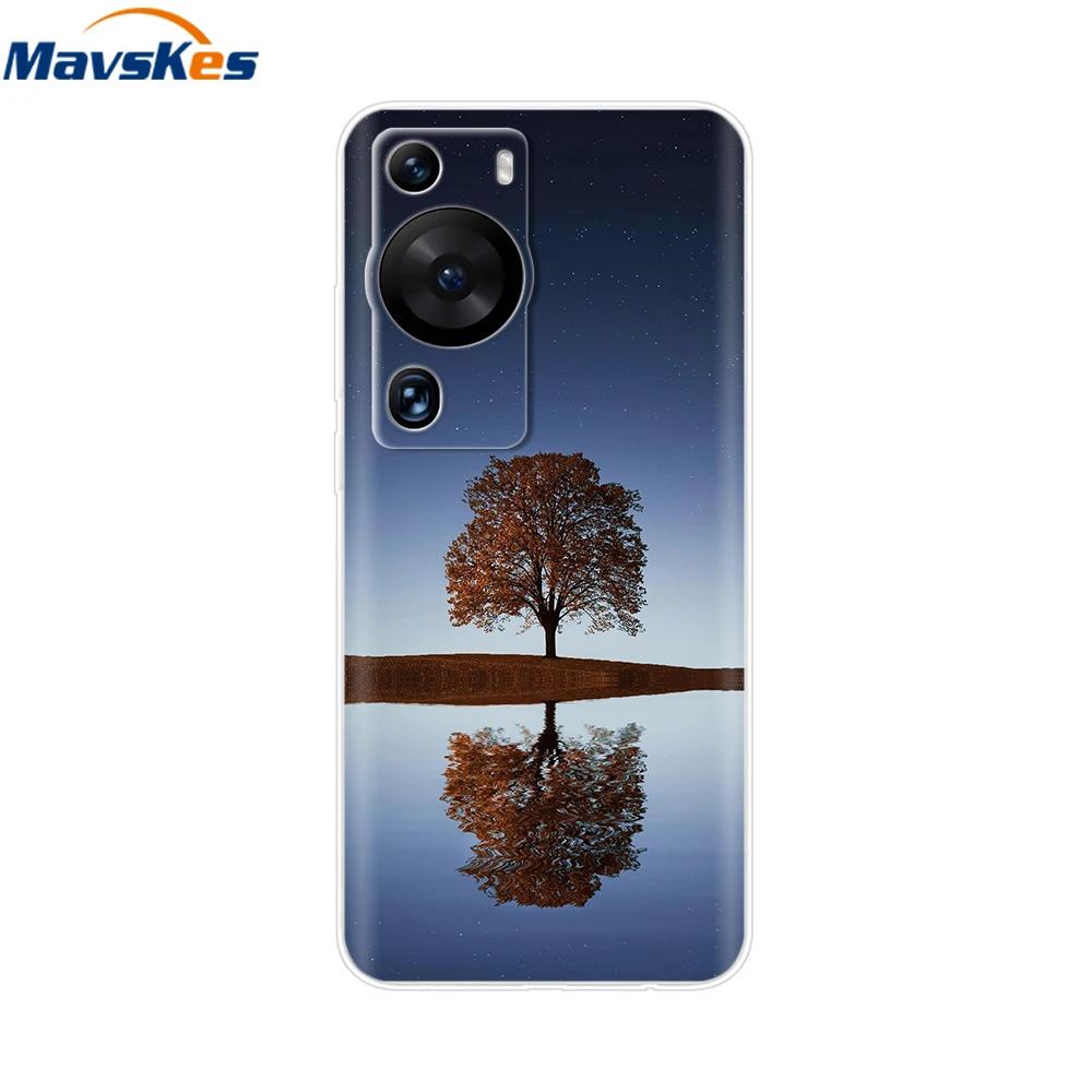Чехол для Huawei P60 Pro Милое Сердце Мультяшный Расписной Силиконовый Прозрачный ТПУ Задняя Крышка Для Huawei P 60 P60 2023 P60Pro Чехлы для Телефона