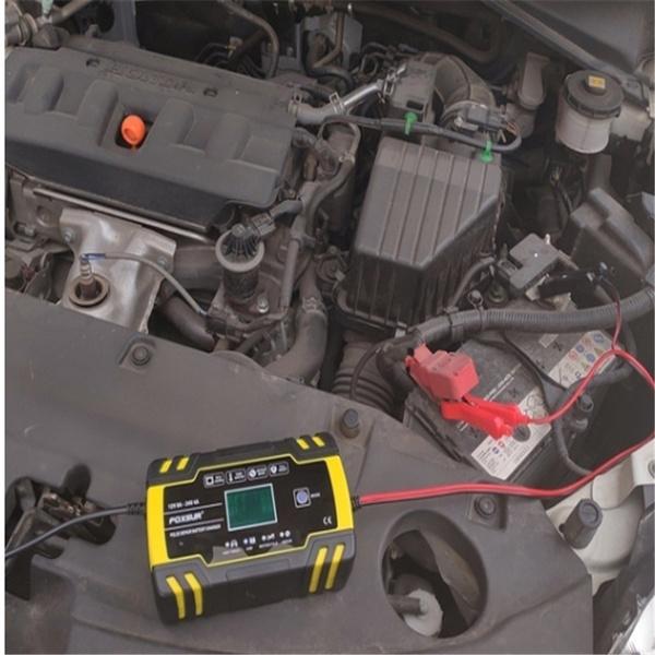 Модернизированное импульсное зарядное устройство 12V8A/24V4A с ЖК-дисплеем. Зарядное устройство для мотоциклетного и автомобильного аккумулятора. AGM GEL WET. Зарядное устройство для свинцово-кислотных аккумуляторов 100–240 В.