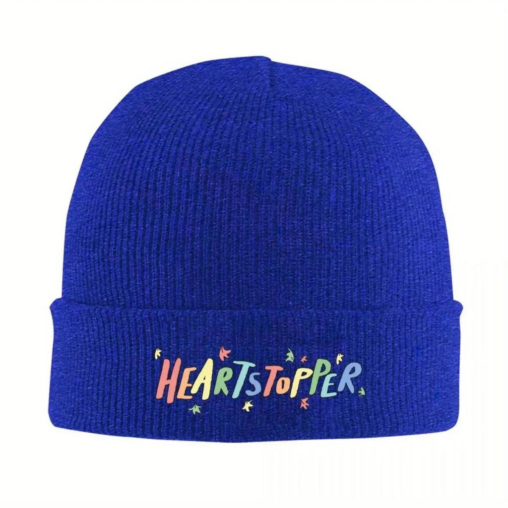 New Heartstopper Rainbow Hats Autumn Winter Skullies Beanies New Charlie Nick Boys Love Cap FeUnisex Unisex Acrylic Knitted Cap