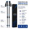 Zeroring Premium Private Label Carbon Ski Pole Set Custom Logo Snow Poles With Retail Packaging OEM