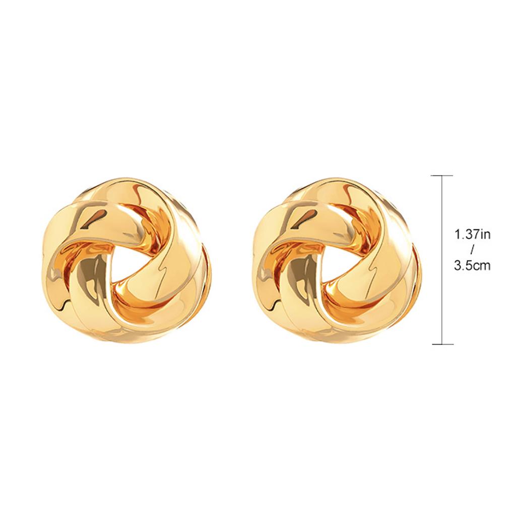 Fashionable Exaggerated Twisted Personalized Earrings Female Geometric Retro Hong Kong Style Earrings For Women