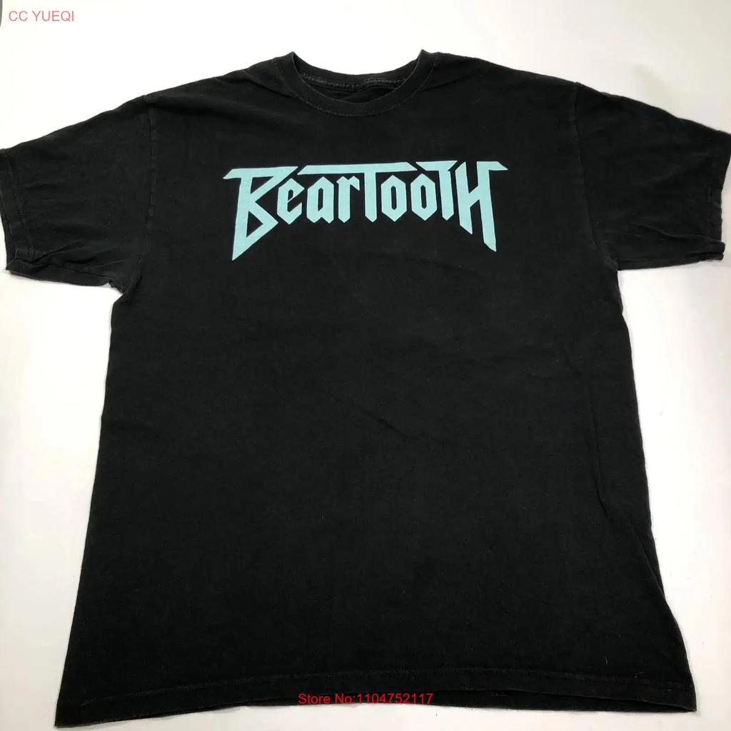 Beartooth Band Logo Double Sided Large Black T Shirt Metalcore Punk Merch vintage Washed Stretched Versatile Casual streetwear