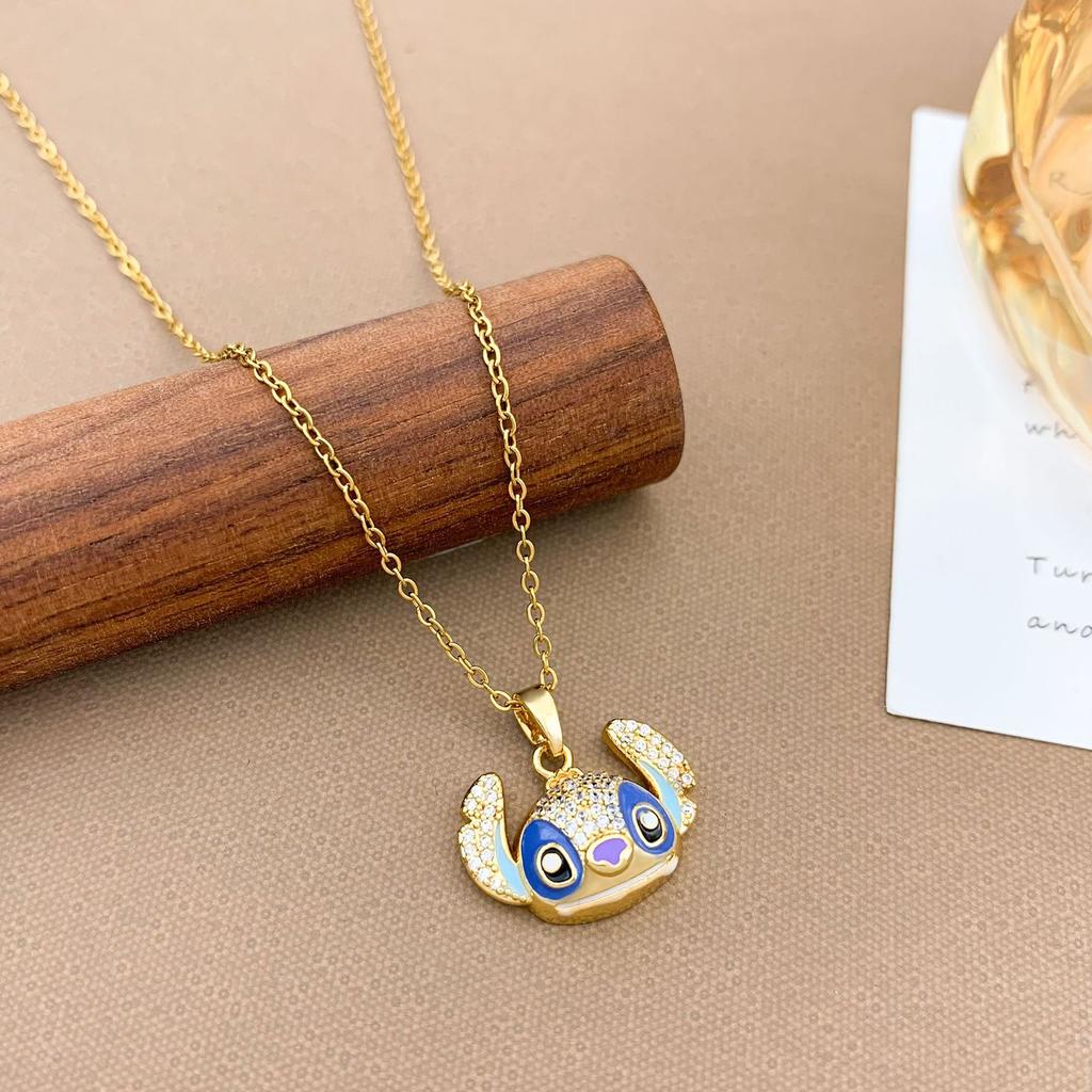 Necklace European and American cartoon Stitch necklace interstellar puppy cute fashionable versatile does not fade hot accessories