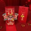 Folding 3D Chinese Red Envelopes Traditional Hongbao 2025 Snake Year Money Packet Blessing New Year Lucky Money Bag