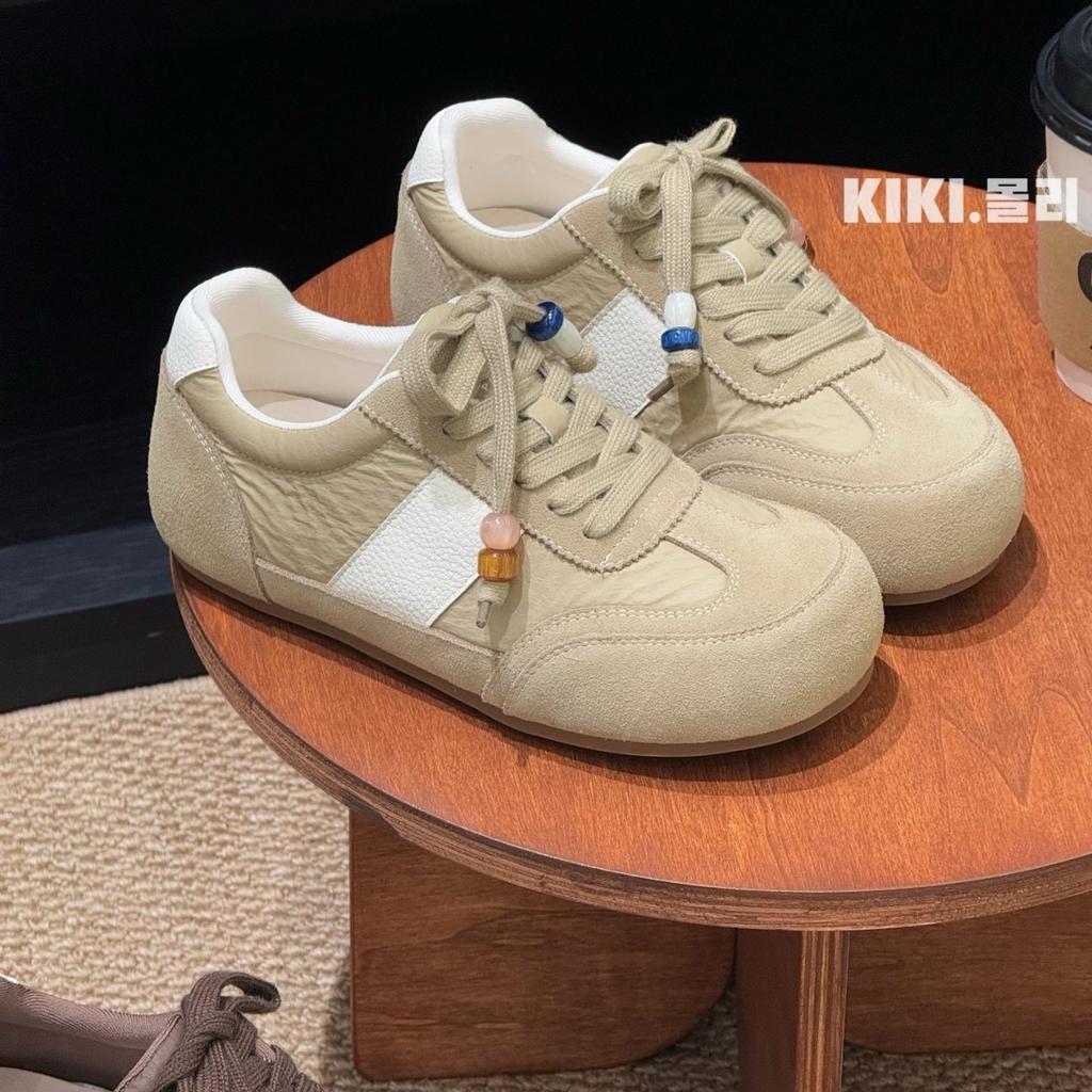 Ретро Парижские немецкие тренировочные кроссовки женские инс прилив 2025 ранняя осень новинка внутренняя высота увеличение цветовая гамма платформа повседневные спортивные туфли женские