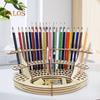 Wooden Paint Brush Holder 140 Holes Paintbrush Holder Organizer Paint Brush Stand Large Capacity Pen Pencil Rack