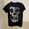 Band T-Shirt - MISFITS - USA Flag Skull - Black - Small