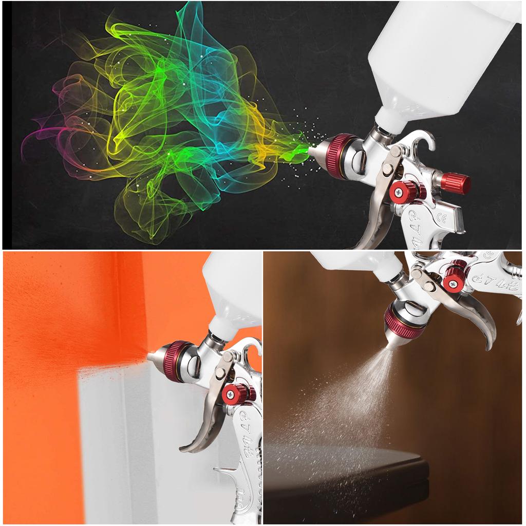 HVLP Paint Spraying Gun Kit Gravity Feed Air Spray Gun Mini Sprayer Paint Gun Paint Sprayer with