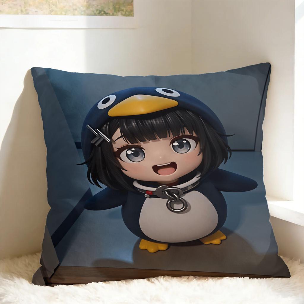 Pillow Cover Gugugaga Penguin Arknights Endfield Kawaii Pillow Case For Couch Sofa Bedroom Pillowcases