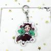 Anime Games Demon Slayer Blade Kadomon Tanjiro Cartoon Character Acrylic Keychain Metal Decoration Accessory Gift Pendant