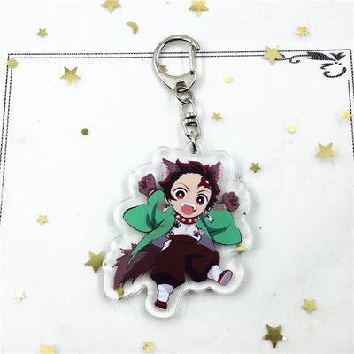 Аниме игры Demon Slayer Blade Kadomon Tanjiro персонаж мультфильма акриловый брелок металлические украшения аксессуар подарок кулон