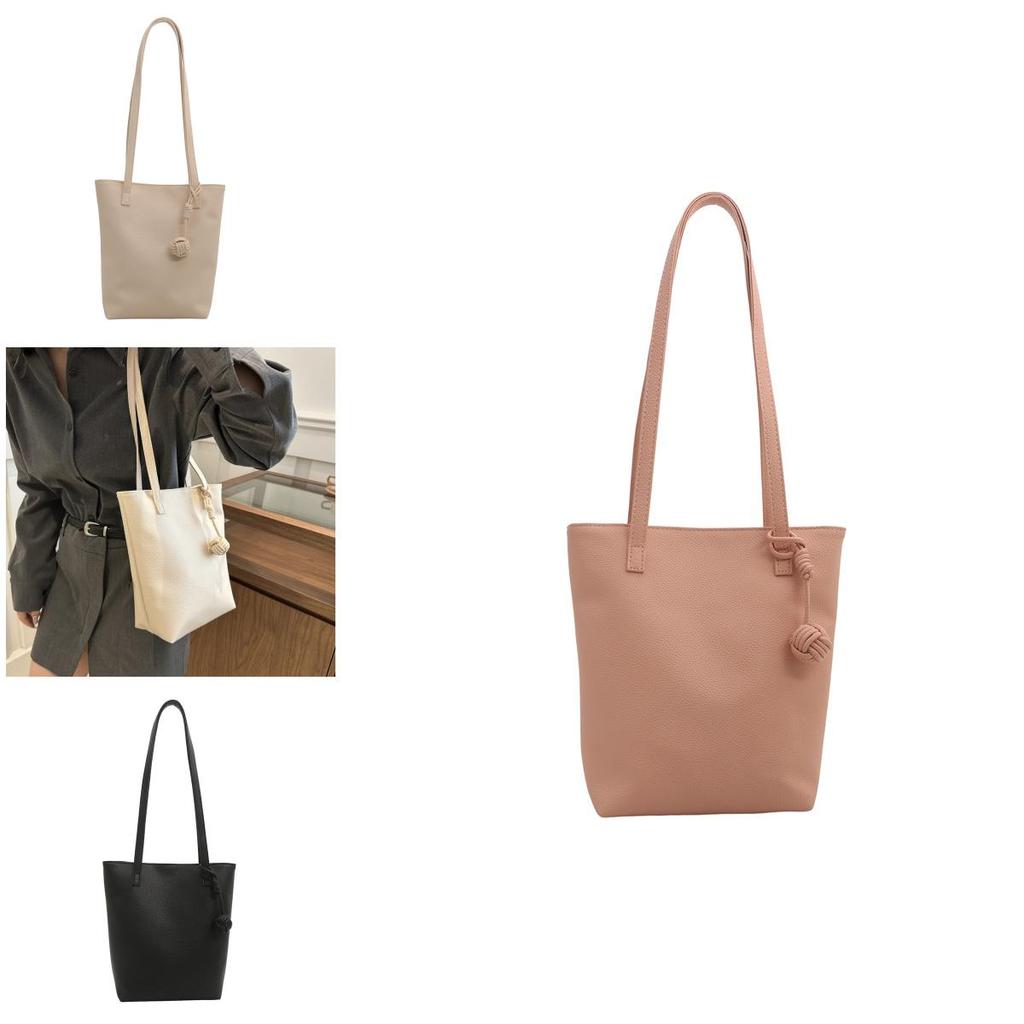 Уличный стиль, сумка-ведро из искусственной кожи через плечо с контрастной строчкой и двойными ручками для повседневных выходов