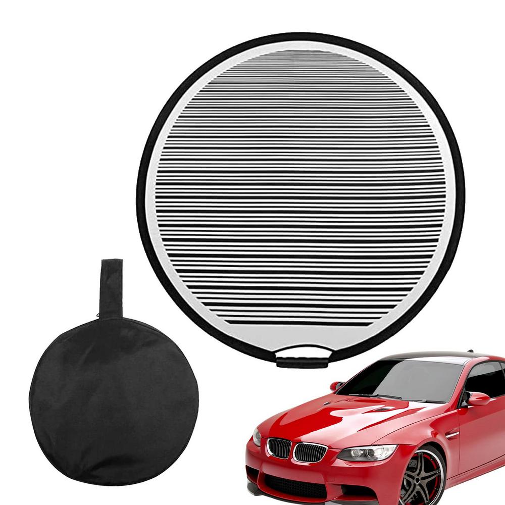 80 см Круглая Полосатая Гибкая Складная Светоотражающая Доска для PDR с Линиями Круглая Панель для Вмятин Портативный Инструмент для Удаления Вмятин на Автомобиле Проверочный Инструмент