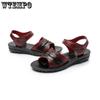 Sandals Women's Soft Bottom Flat Shoes Comfortable Wear-resistant Middle-aged Pregnant Women Non-slip Large Size Sandals Women