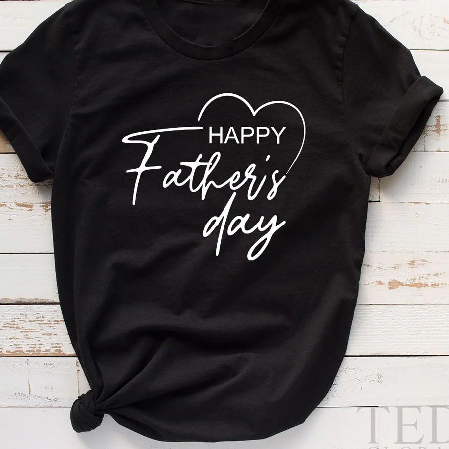Happy Fathers Day Shirt black T-shirt short sleeve All sizes S to 5Xl X1072