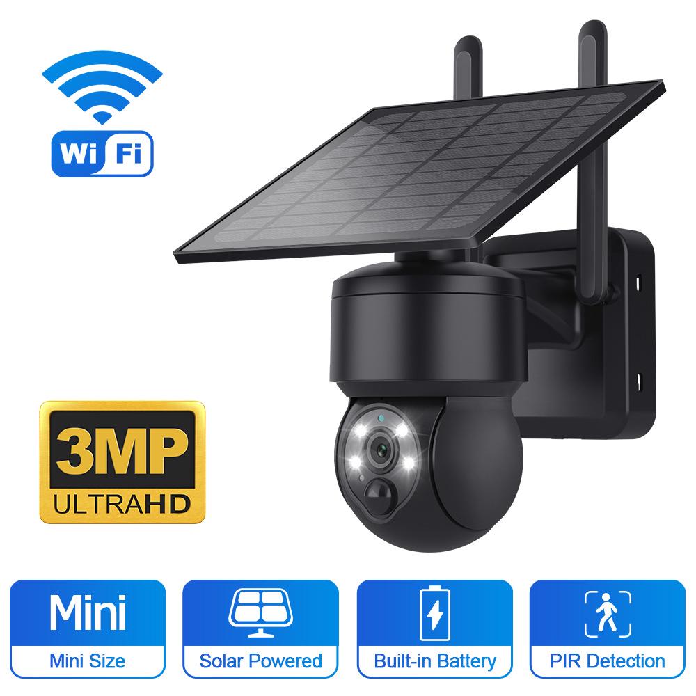 3MP 4G Solar Camera with WiFi, HD, Full Color Night Vision, Wide Angle, and Smart Monitoring