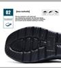 Men's Casual Leather Slip-On Toe Slippers, Large Size 46, Stylish and Comfortable for Summer.