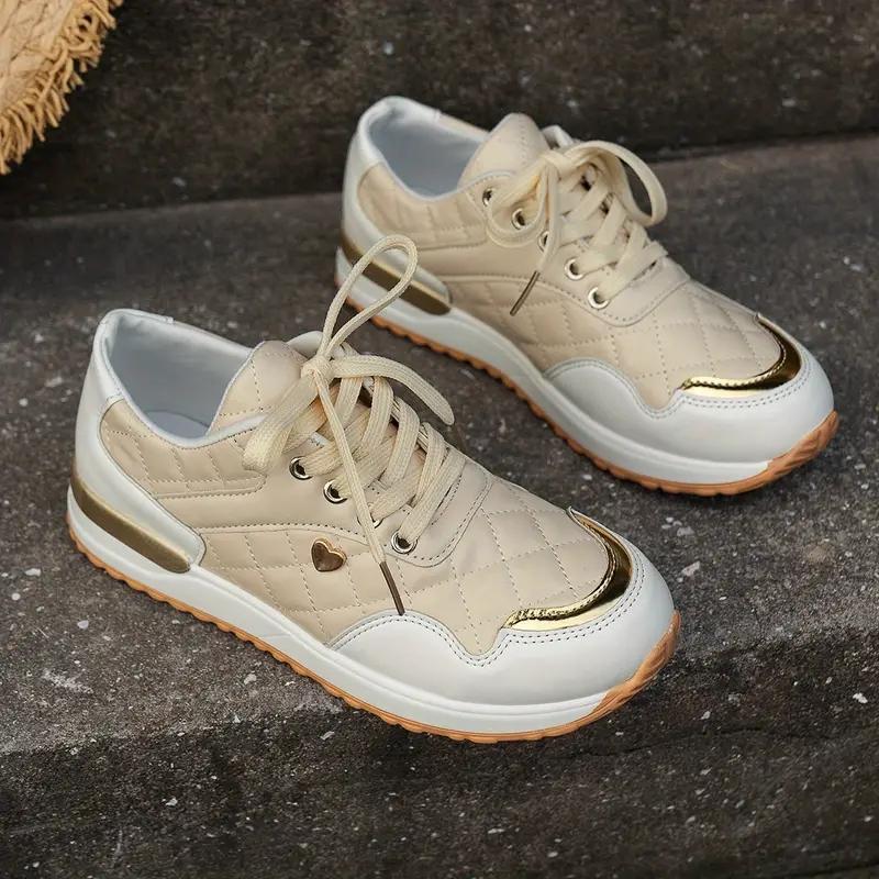 Мода Модные и Элегантные Клетчатые Кеды на Шнуровке Весна 2024 Новая Женская Спортивная и Повседневная Универсальная Обувь Большие Размеры 36-43