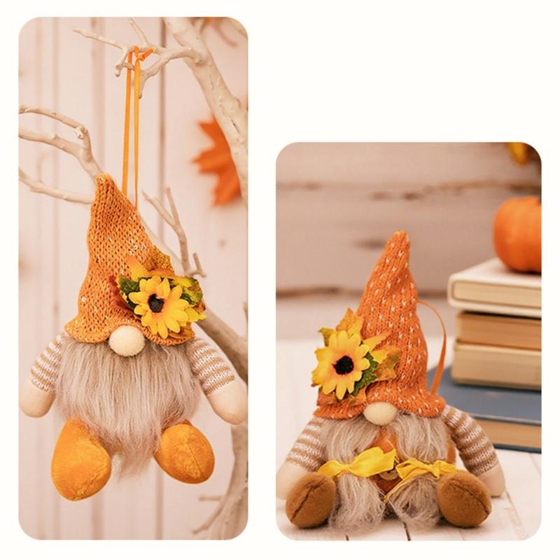 1 пара Осенний сезон Праздник урожая Фигурки гномов Ручная работа Фестивальный декор гнома для офиса и дома Подарок для пары