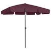 VidaXL Beach Umbrella Sun Shelter Garden Parasol Patio Terrace Outdoor UV Protection Fade-resistant Red 314731